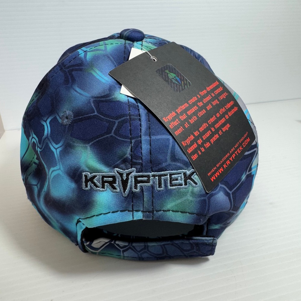 Kryptek‎ Pontus Camo Hat Blue Spartan Logo Adjustable Outdoor Cap New - Picture 3 of 6